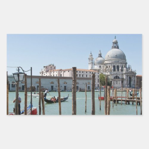Vacation in Venice landscape rectangular sticker