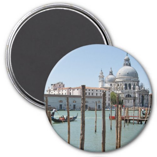 Vacation in Venice landscape round magnet