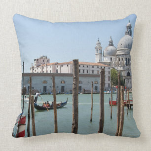 Vacation in Venice landscape throw pillow