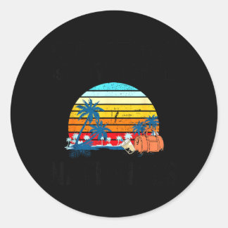Vacation Is What We Call Nationals Travel Retro Classic Round Sticker