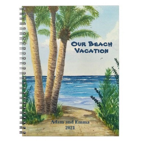 Vacation journal beach diary Spiral Notebook