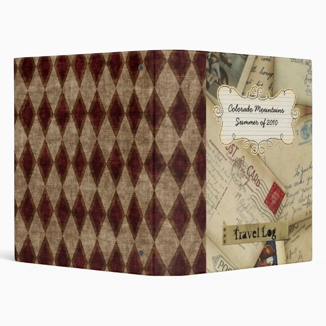 vacation journal scrapbook/ photo album/ journal 3 ring binder (Background)