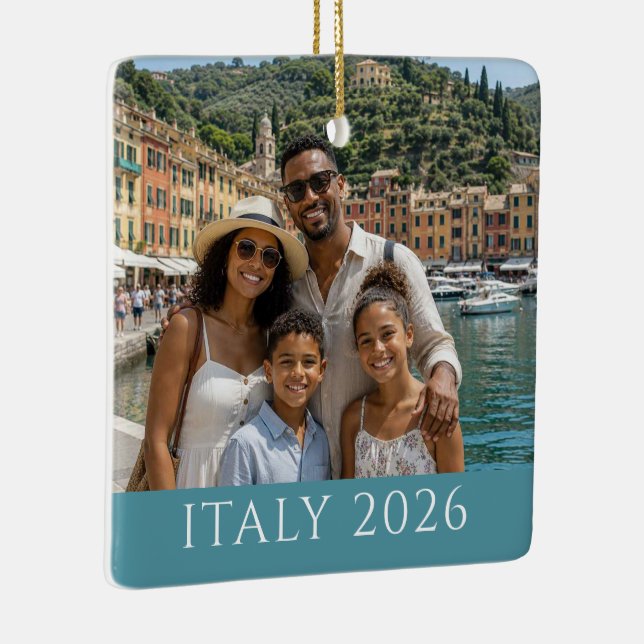Vacation Keepsake Ceramic Ornament (Right)