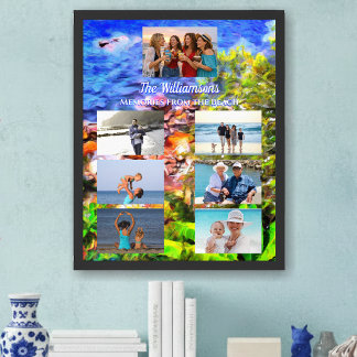 Vacation Memories Family Collage 0819 Art Print