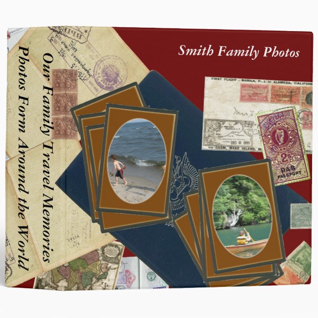Vacation Memories - Photographs and Keepsakes 3 Ring Binder (Front/Spine)