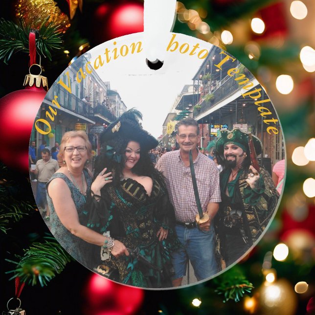 Vacation Memory Ornament Personalize Christmas (Creator Uploaded)