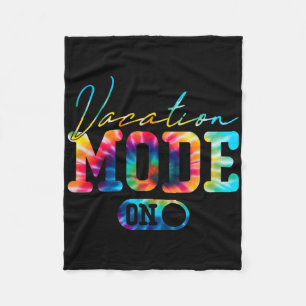 Vacation Mode Summer Tie Dye Family Beach Vacay Mo Fleece Blanket
