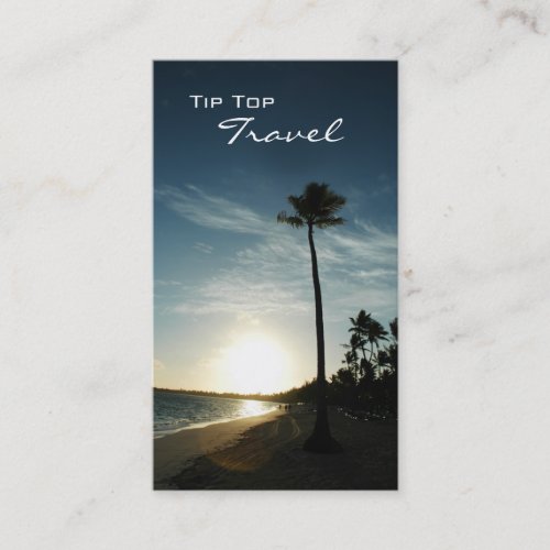 Vacation Palm Tree Sunlight Business Card