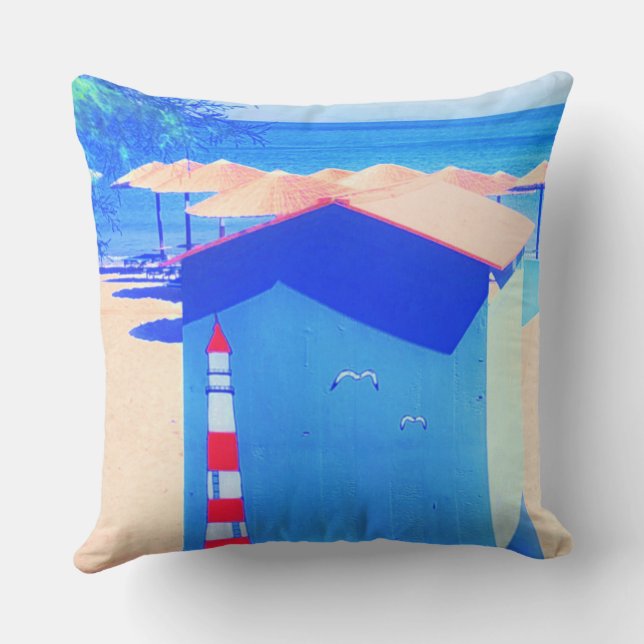 Vacation part 2 throw pillow (Back)