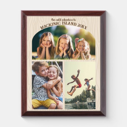 Vacation Photo Collage Family Reunion Memory Album Award Plaque