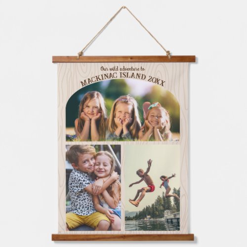 Vacation Photo Collage Family Reunion Memory Album Hanging Tapestry