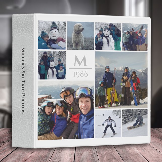 Vacation Photo Collage Keepsake Album | Silver 3 Ring Binder (Creator Uploaded)