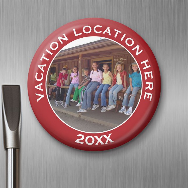 Vacation Photo Souvenir for Family Reunions & More Magnet (Custom Magnet)