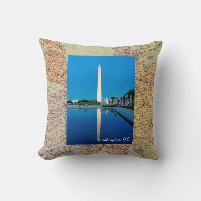 Vacation Photos Make Your Own Souvenir Throw Pillo Throw Pillow (Front)