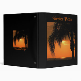 Vacation Photos, tropical beach sunset Binder