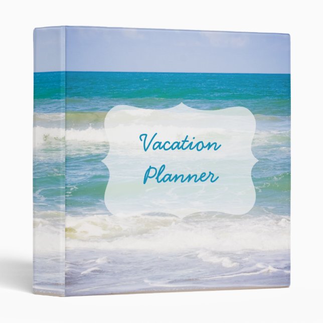 Vacation Planner 3 Ring Binder (Front/Spine)