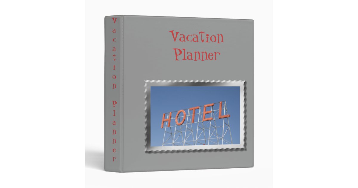 Vacation Planner Binder Zazzle