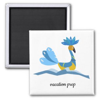 Vacation prep | Whimsical waterbird