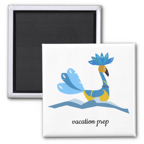 Vacation prep  Whimsical waterbird Magnet