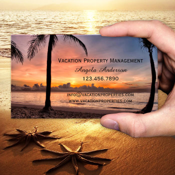 Vacation Property Management Business Card by sunnysites at Zazzle