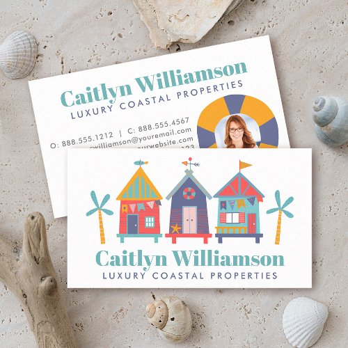 Vacation Real Estate Agent Photo Fun Beach House Business Card