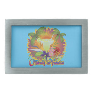 Vacation Rectangular Belt Buckle