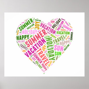 Vacation related words poster