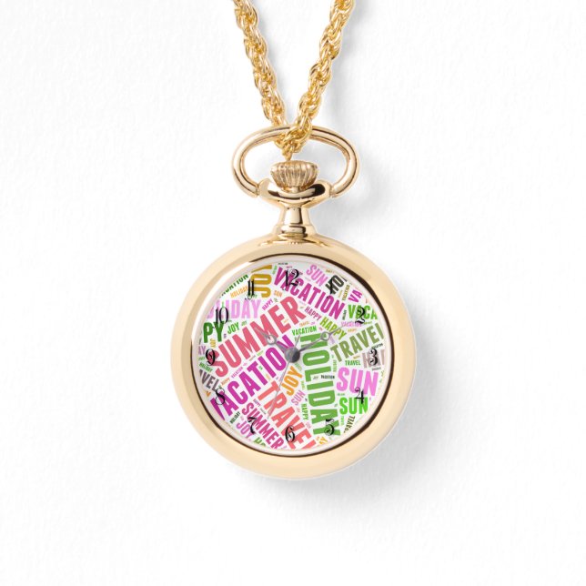 Vacation related words watch (Front)