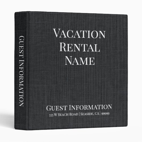 Vacation Rental Airbnb Guest Information Welcome 3 Ring Binder