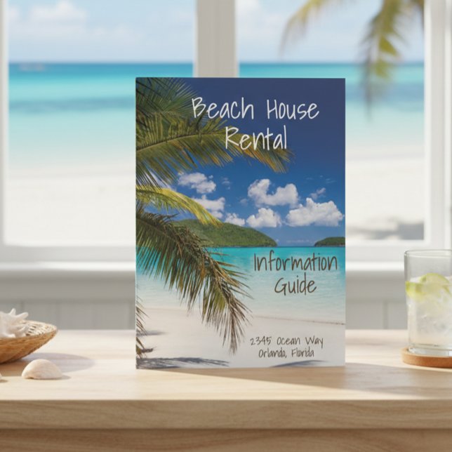 Vacation Rental Beach House Guest information Pocket Folder (Creator Uploaded)