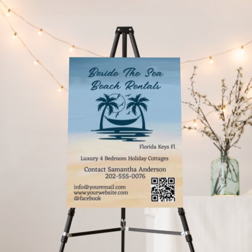 Vacation Rental Beach Palm Business Advertising Foam Board