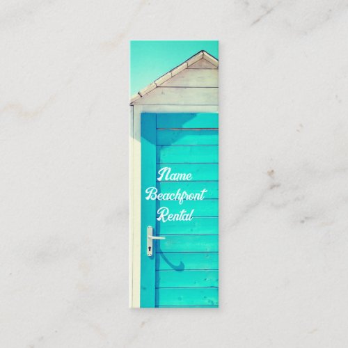 Vacation rental beachfront house mini business card