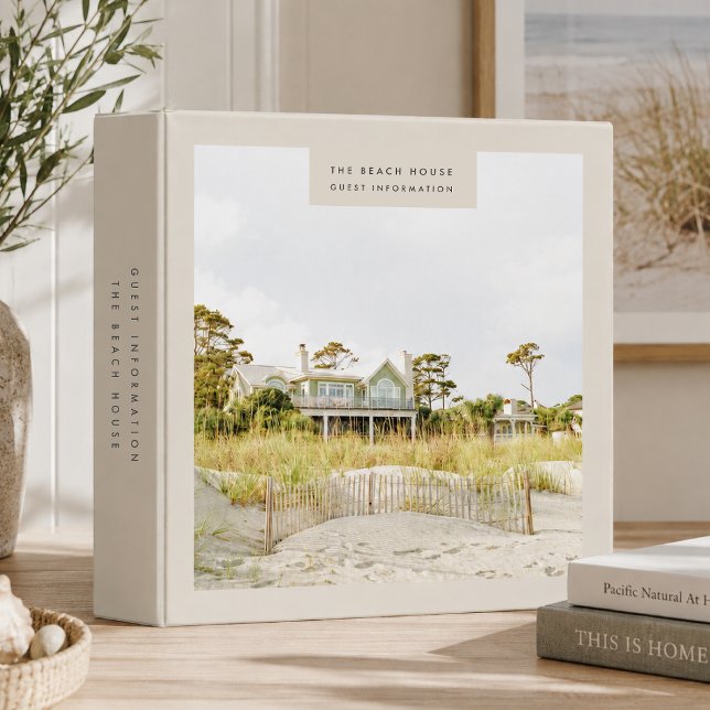 Vacation Rental Binder | Guest Information Folder (Custom vacation rental guest binder for house rules, WiFi details, and welcome info.)