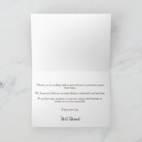 Vacation Rental Brown Welcome Note Card 2