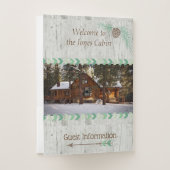 Vacation Rental Cabin House Guest information Pocket Folder | Zazzle
