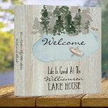 Vacation Rental Cabin Lake Welcome Book 3 Ring Binder<br><div class="desc">Create your own welcome book for your Lake side cabin vacation rentals. Fill your vacation rental book with local maps, restaurant recommendations, instructions about appliances, rental rules, contact information and a letter of welcome. Watercolor design with green forest trees, blue lake and rowboat. Customize with rental property name or family...</div>