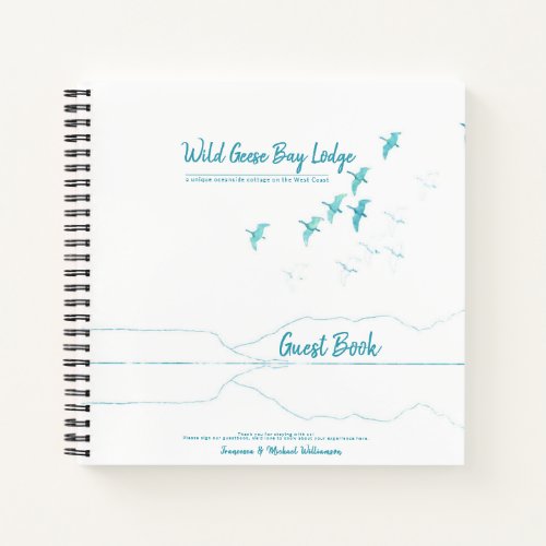 Vacation Rental Coastal Flying Geese Guest Book