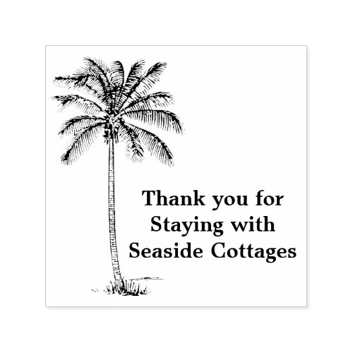 Vacation Rental Custom Palm Tree Beach Theme Self_inking Stamp