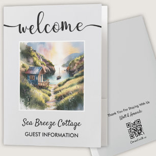 Vacation Rental Custom Welcome Gray Pocket Folder