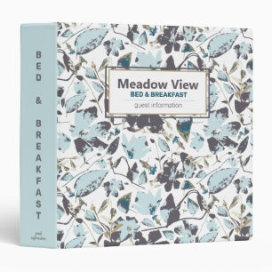 Vacation Rental Floral Guest Information 3 Ring Binder