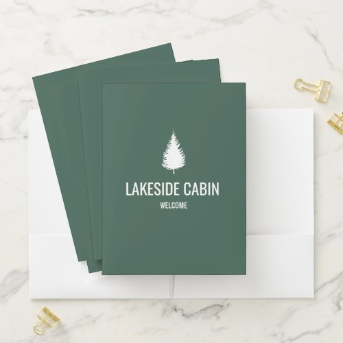 Vacation Rental Green Tree Cabin Airbnb Welcome Pocket Folder