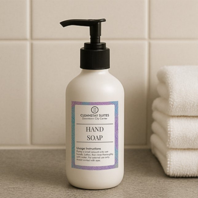 Vacation Rental Guest Bathroom Hand Soap Label (Creator Uploaded)