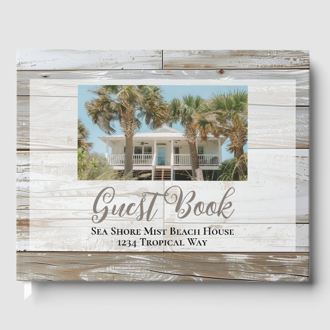 Vacation Rental Guest Beach House Photo Welcome Guest Book (Front)