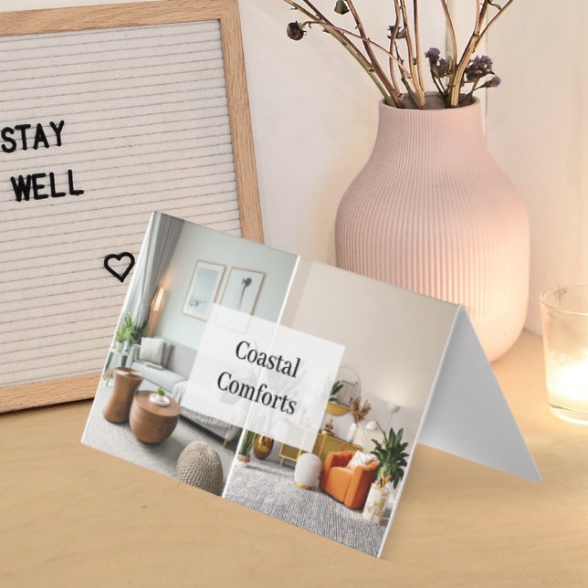 Vacation Rental Guest House Airbnb QR Code Business Card (Creator Uploaded)