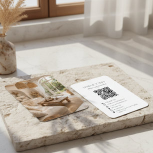 Vacation Rental Guest House Photo QR Code Business Card