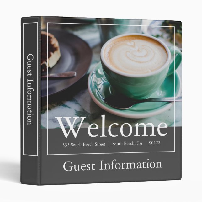 Vacation Rental Guest Information Airbnb 3 Ring Binder (Front/Spine)