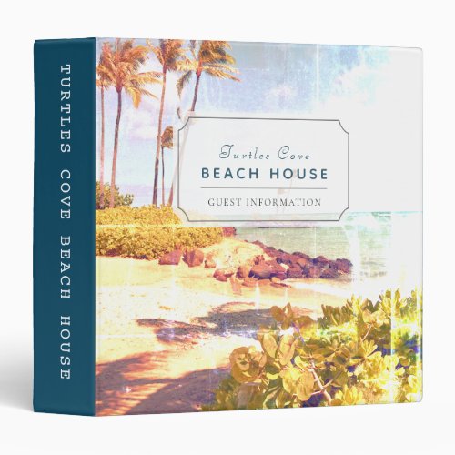 Vacation Rental Guest Information Beach Photo 3 Ring Binder