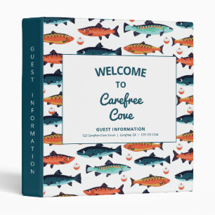 Vacation Rental Guest Information Fish 3 Ring Binder
