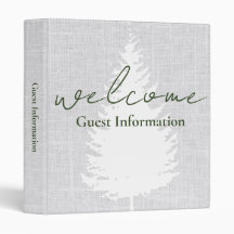 Vacation Rental Guest Information Grey Woven Tree