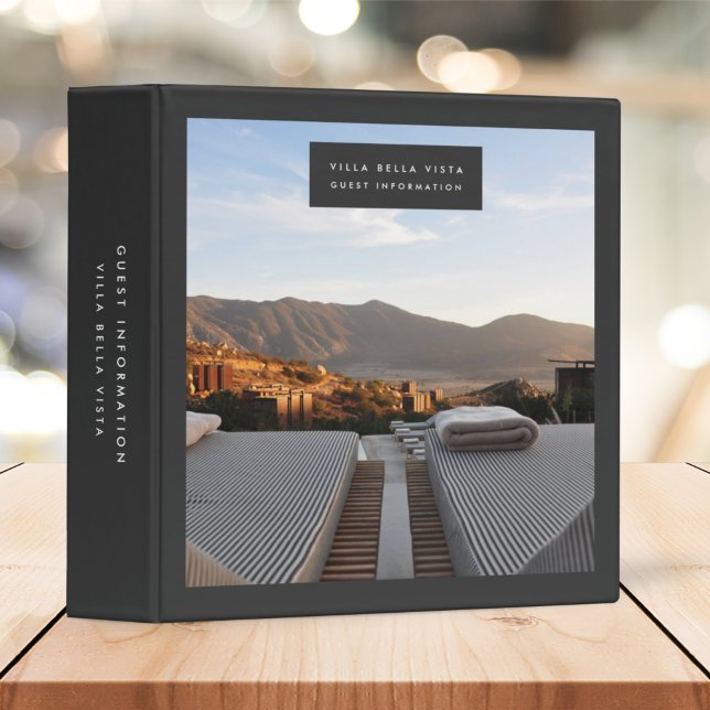 Vacation Rental Guest Information Modern Welcome 3 Ring Binder (Creator Uploaded)